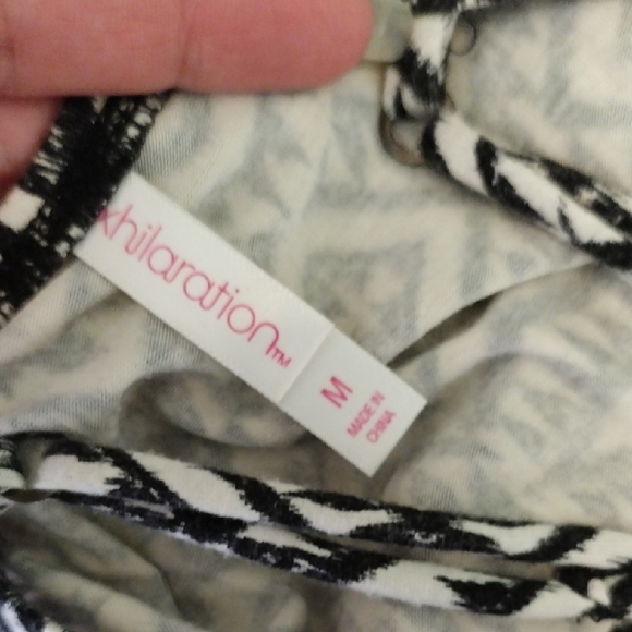 Xhilaration Black and White Geometric Mini Dress - Picture 6 of 10